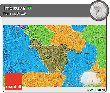 Satellite 3D Map of Imbituva, political outside