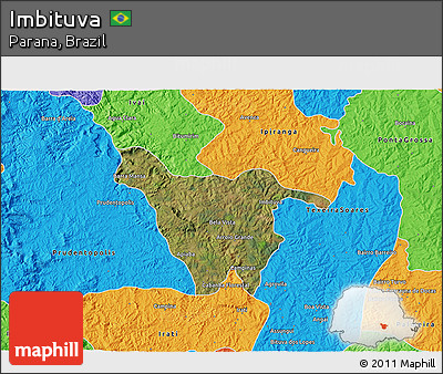 Satellite 3D Map of Imbituva, political outside