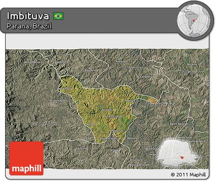 Satellite 3D Map of Imbituva, semi-desaturated