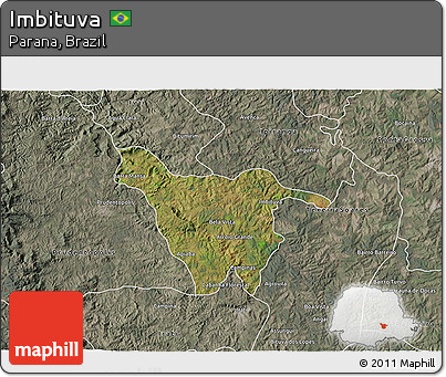 Satellite 3D Map of Imbituva, semi-desaturated