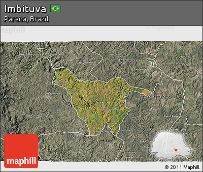 Satellite 3D Map of Imbituva, semi-desaturated