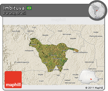 Satellite 3D Map of Imbituva, shaded relief outside
