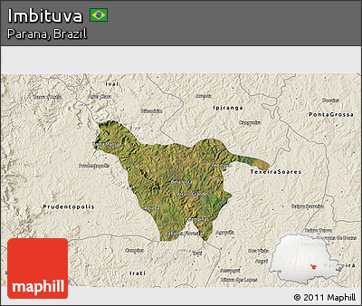 Satellite 3D Map of Imbituva, shaded relief outside