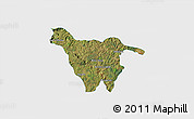 Satellite 3D Map of Imbituva, single color outside