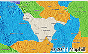 Shaded Relief 3D Map of Imbituva, political outside