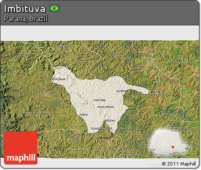 Shaded Relief 3D Map of Imbituva, satellite outside
