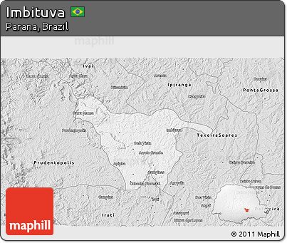 Silver Style 3D Map of Imbituva