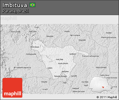Silver Style 3D Map of Imbituva