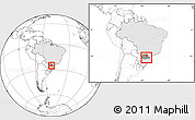 Blank Location Map of Imbituva, highlighted country, highlighted parent region, within the entire country