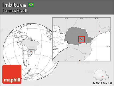 Blank Location Map of Imbituva, highlighted country, highlighted parent region