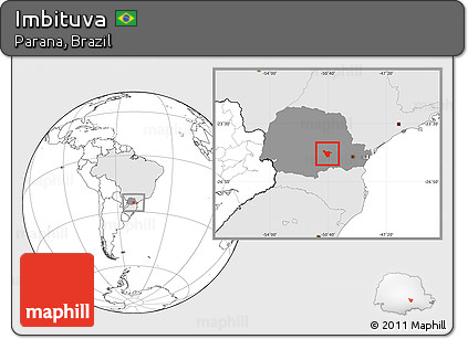 Blank Location Map of Imbituva, highlighted country, highlighted parent region