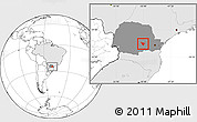 Blank Location Map of Imbituva, highlighted country, highlighted parent region