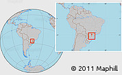 Gray Location Map of Imbituva, within the entire country