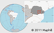 Gray Location Map of Imbituva, highlighted country, highlighted parent region
