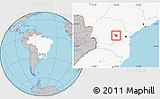 Gray Location Map of Imbituva, highlighted country