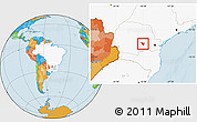 Political Location Map of Imbituva, highlighted country