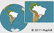 Satellite Location Map of Imbituva, highlighted country, within the entire country