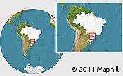 Satellite Location Map of Imbituva, highlighted country, highlighted parent region, within the entire country