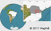 Satellite Location Map of Imbituva, highlighted country, highlighted parent region