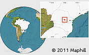 Satellite Location Map of Imbituva, highlighted country