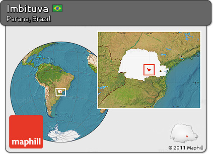 Satellite Location Map of Imbituva, highlighted parent region