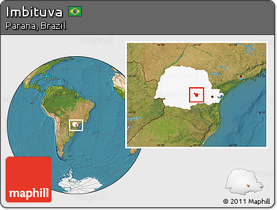 Satellite Location Map of Imbituva, highlighted parent region