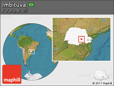 Satellite Location Map of Imbituva, highlighted parent region