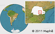 Satellite Location Map of Imbituva, highlighted parent region