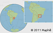 Savanna Style Location Map of Imbituva, within the entire country