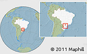 Savanna Style Location Map of Imbituva, highlighted country, within the entire country, hill shading