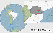 Savanna Style Location Map of Imbituva, highlighted country, highlighted parent region, hill shading