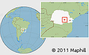 Savanna Style Location Map of Imbituva, highlighted parent region