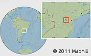 Savanna Style Location Map of Imbituva, hill shading
