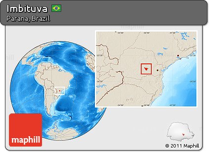 Shaded Relief Location Map of Imbituva