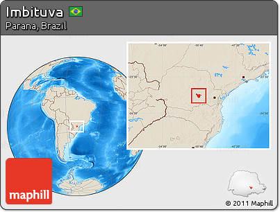 Shaded Relief Location Map of Imbituva