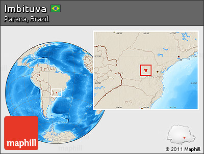 Shaded Relief Location Map of Imbituva