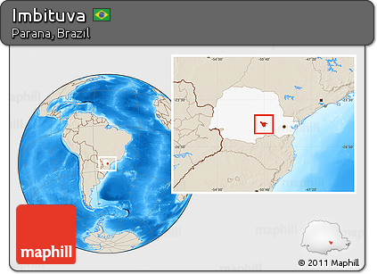 Shaded Relief Location Map of Imbituva, highlighted parent region