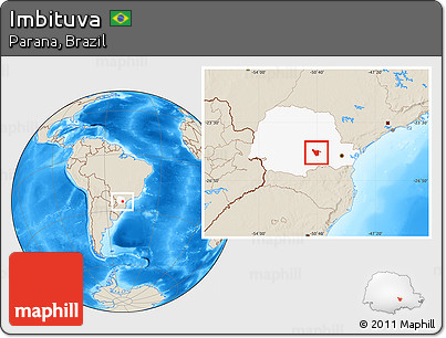 Shaded Relief Location Map of Imbituva, highlighted parent region