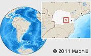 Shaded Relief Location Map of Imbituva, highlighted parent region