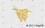 Physical Map of Imbituva, single color outside