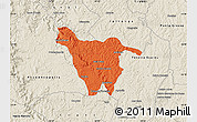 Political Map of Imbituva, shaded relief outside