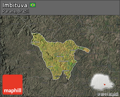 Satellite Map of Imbituva, darken, semi-desaturated
