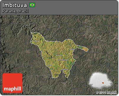 Satellite Map of Imbituva, darken, semi-desaturated