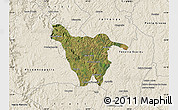 Satellite Map of Imbituva, shaded relief outside