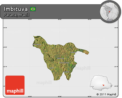 Satellite Map of Imbituva, single color outside