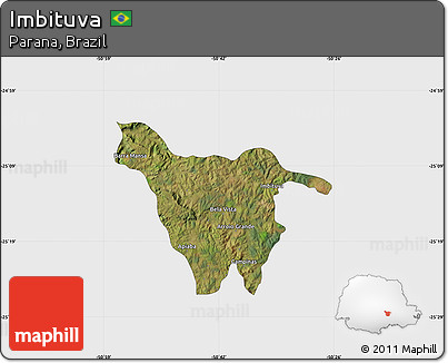 Satellite Map of Imbituva, single color outside