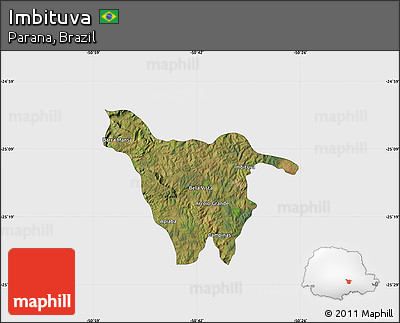 Satellite Map of Imbituva, single color outside