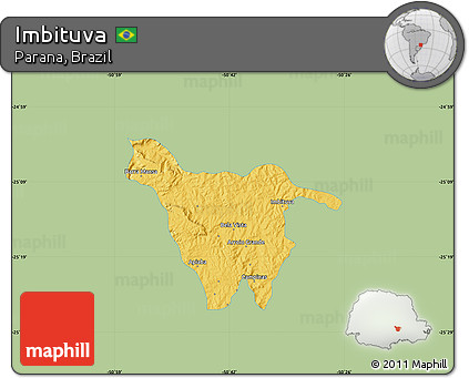 Savanna Style Map of Imbituva, single color outside