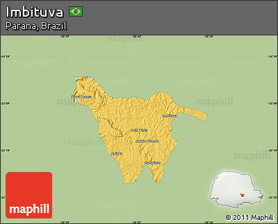 Savanna Style Map of Imbituva, single color outside