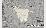 Shaded Relief Map of Imbituva, darken, semi-desaturated